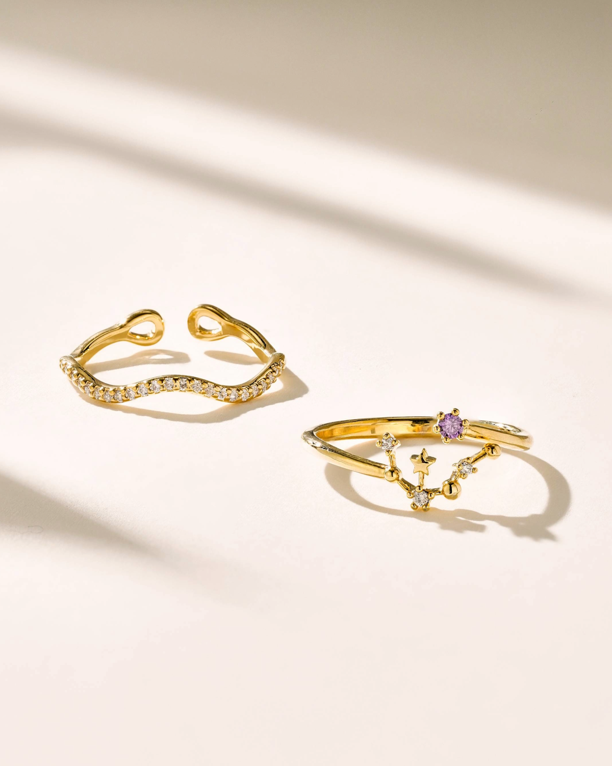 Infinity Zodiac Ring Set