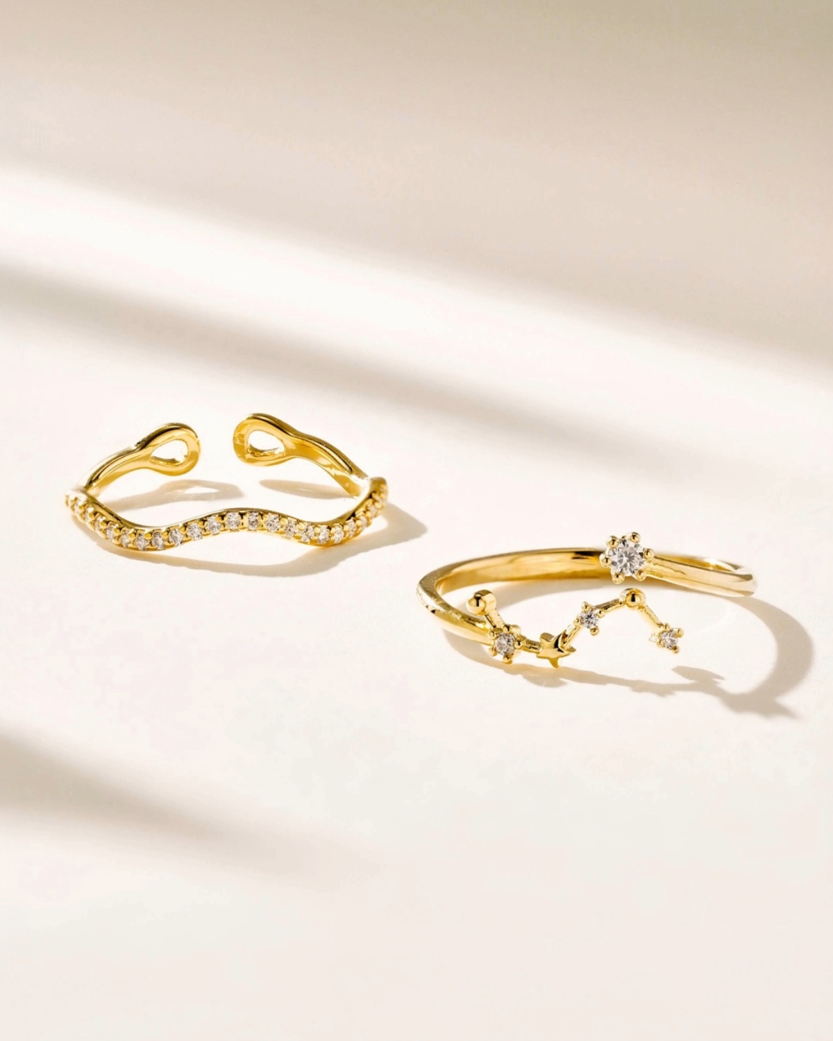 Infinity Zodiac Ring Set
