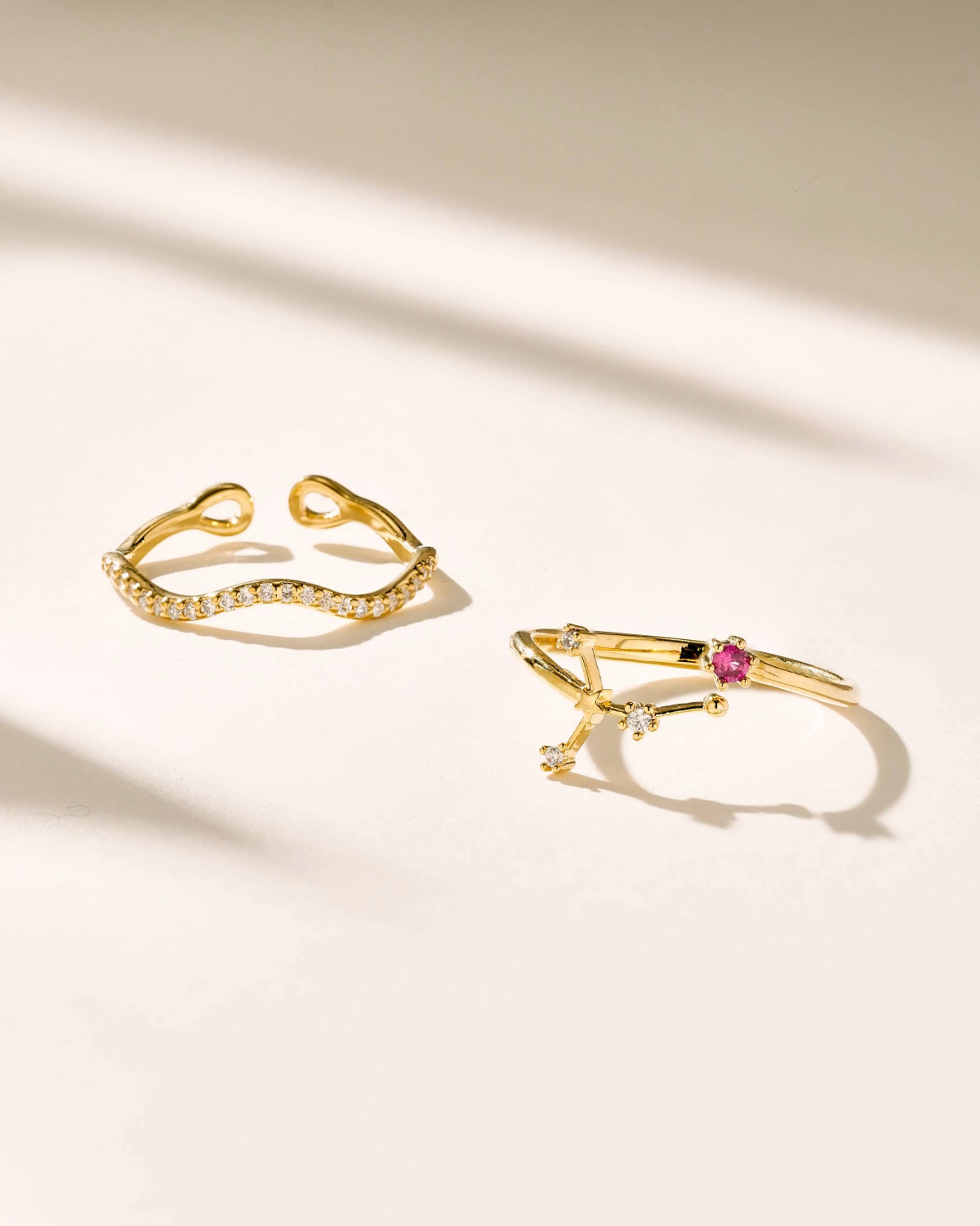 Infinity Zodiac Ring Set
