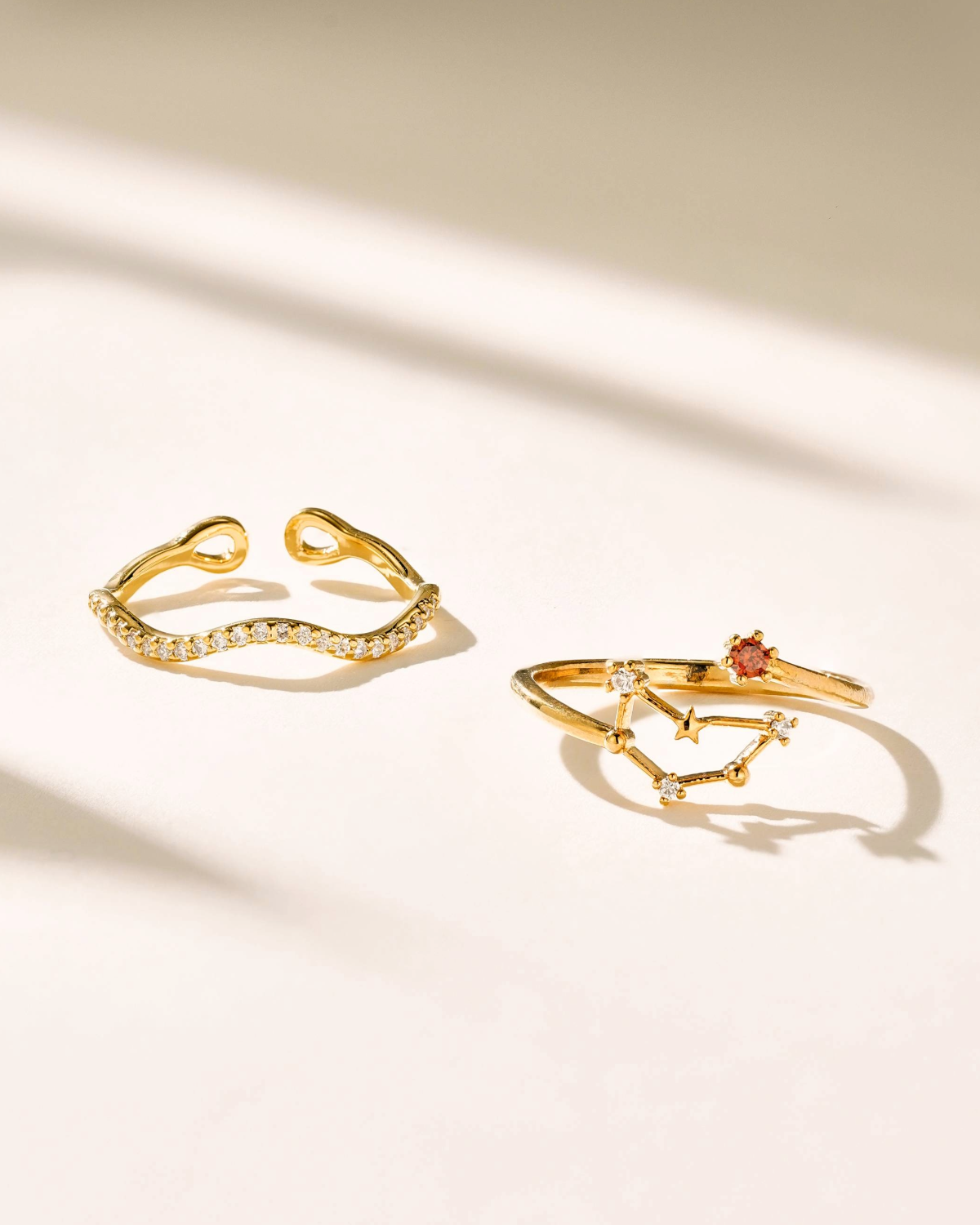 Infinity Zodiac Ring Set