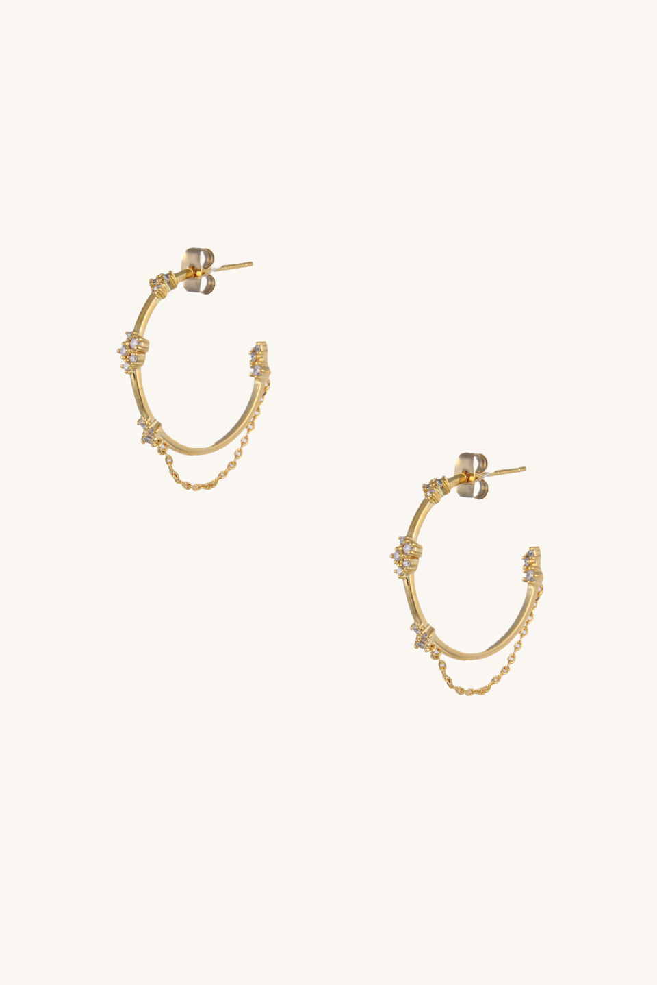 Ecru Hoop Earrings