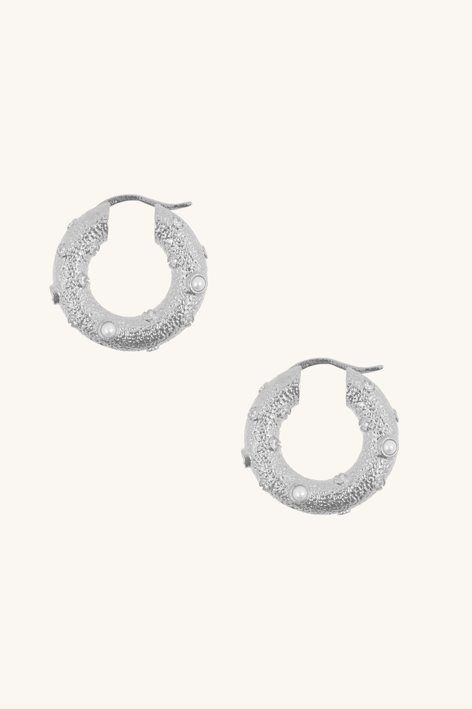 Gabbie Silver Hoop Earrings