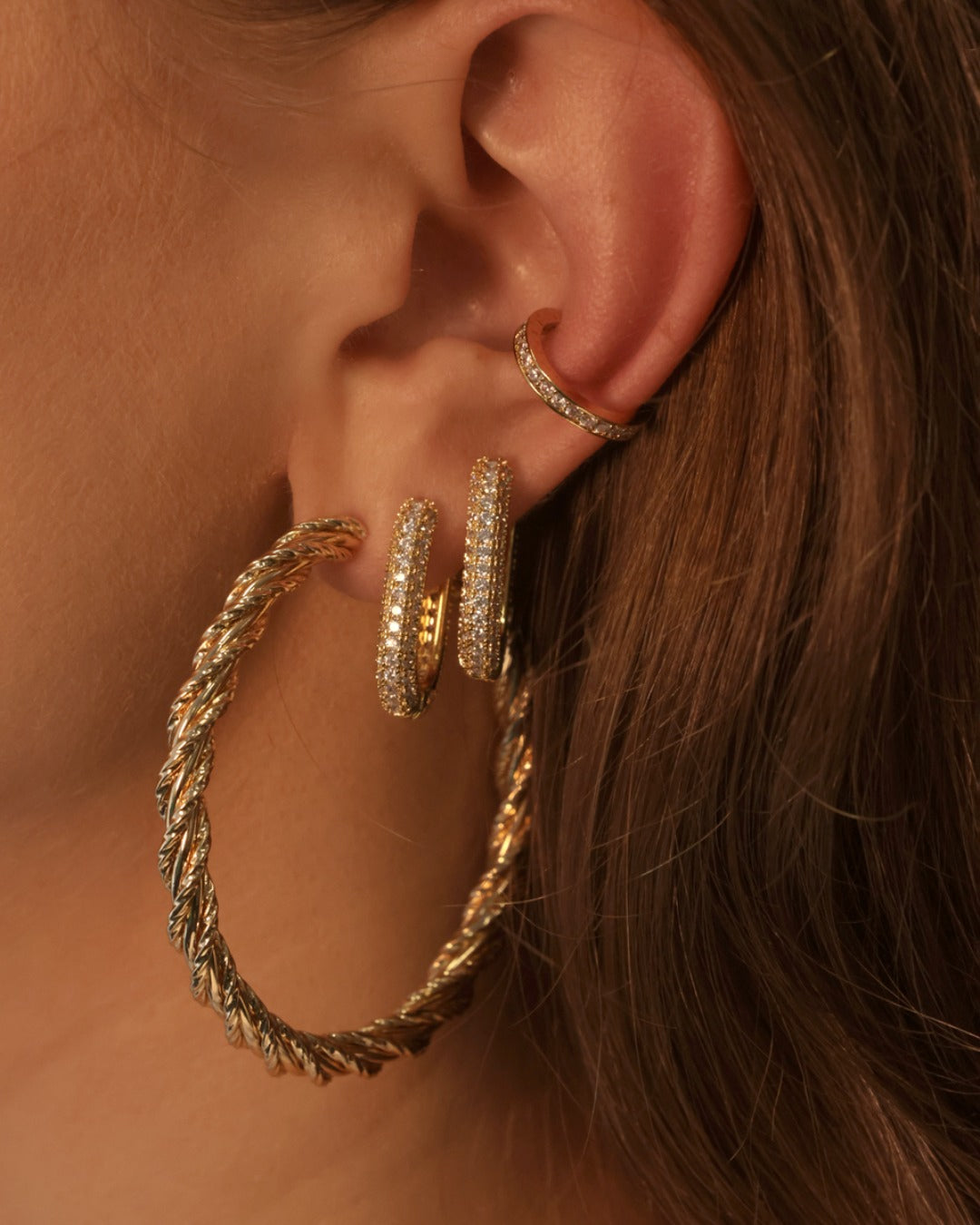 Enzy Gold Hoop Earrings