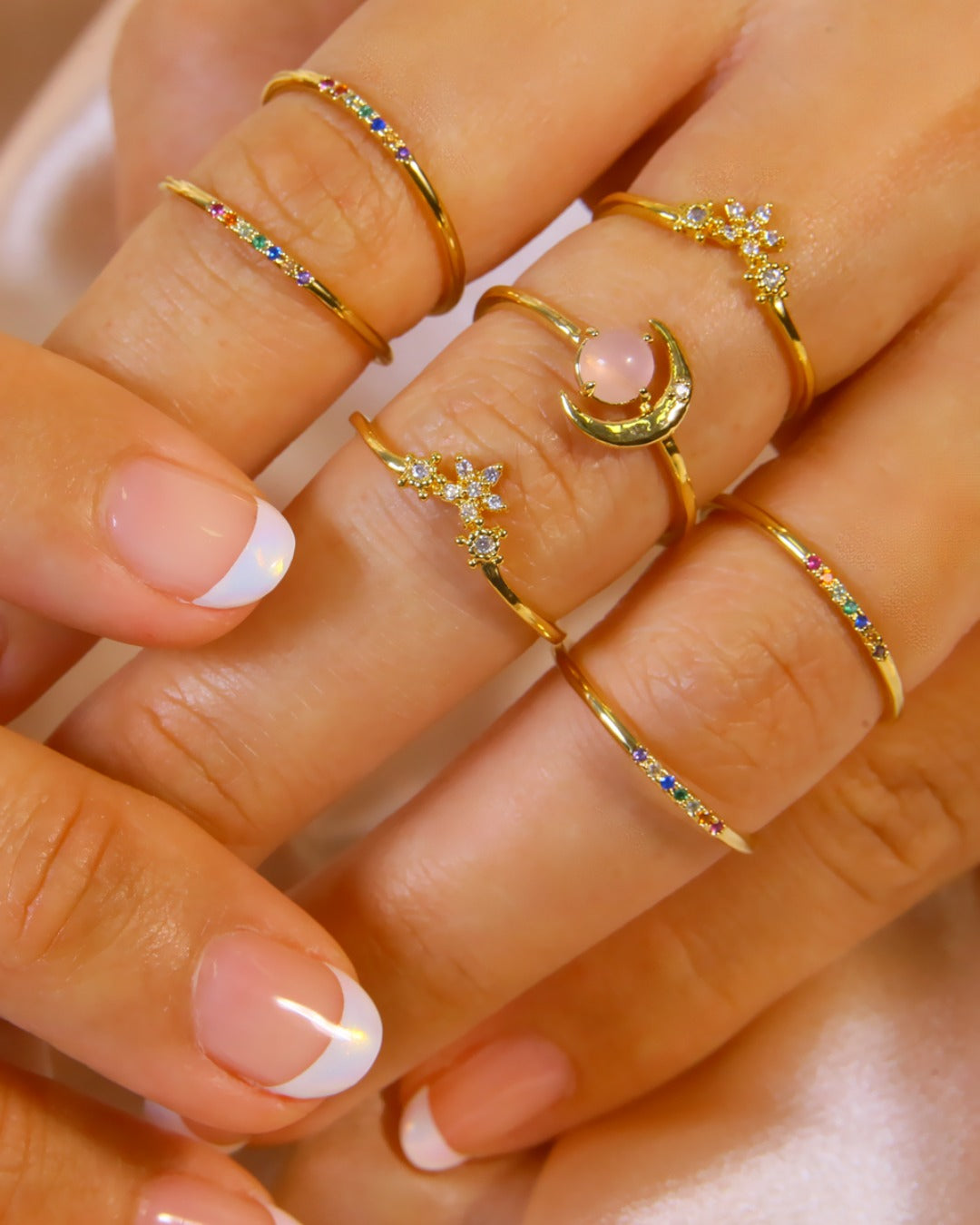 Skya Rainbow Ring Set