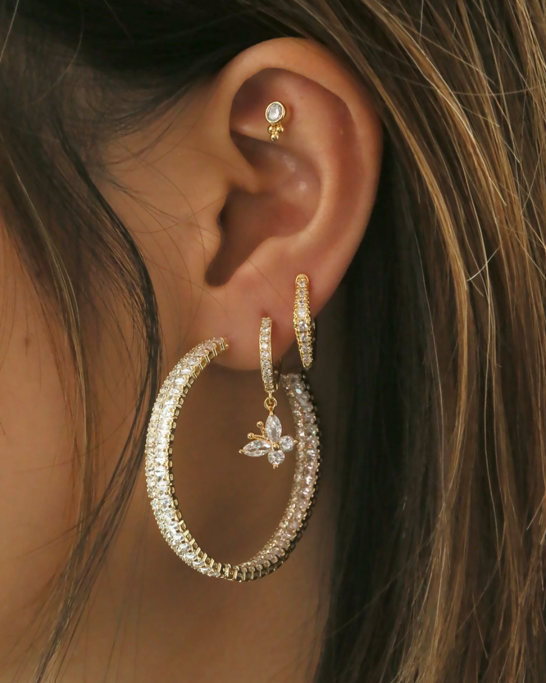 Lilac Hoop Earrings