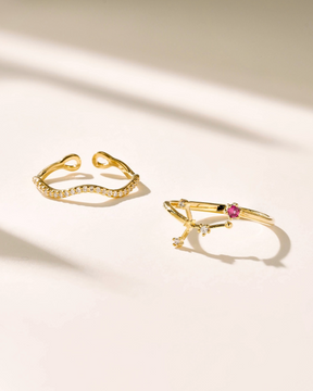 Infinity Zodiac Ring Set