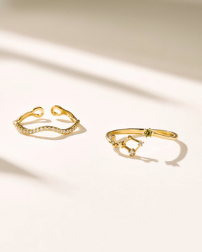 Infinity Zodiac Ring Set