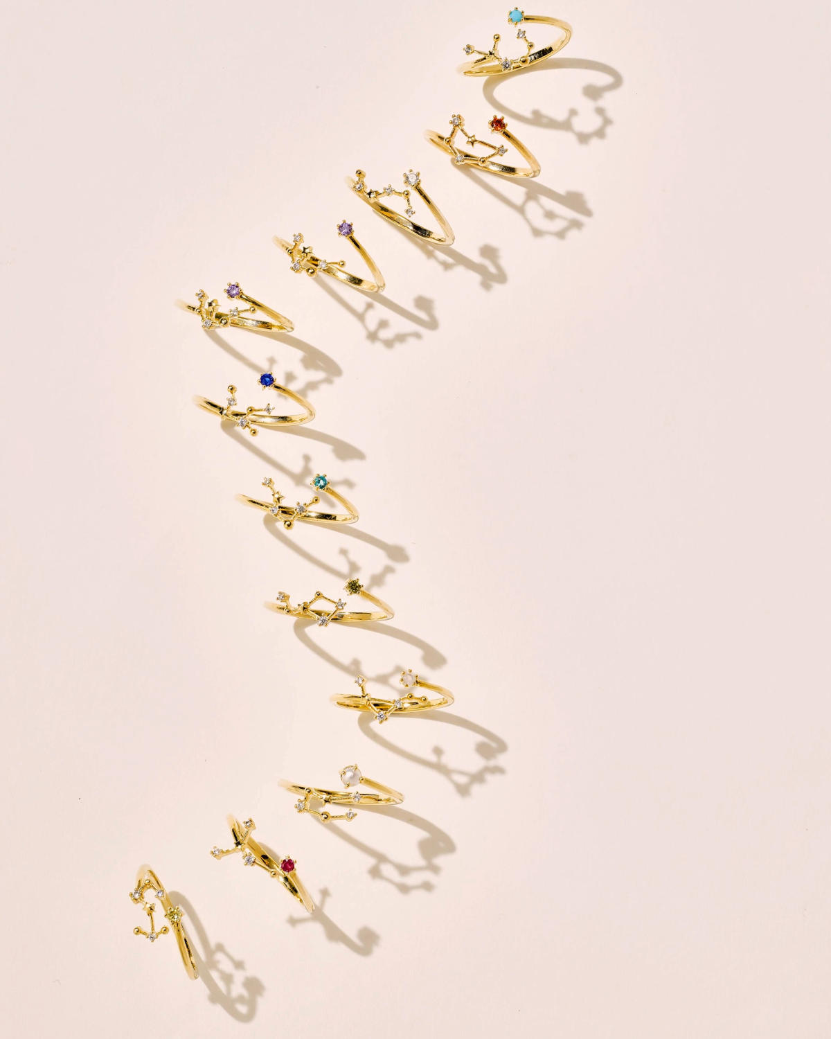 Infinity Zodiac Ring Set