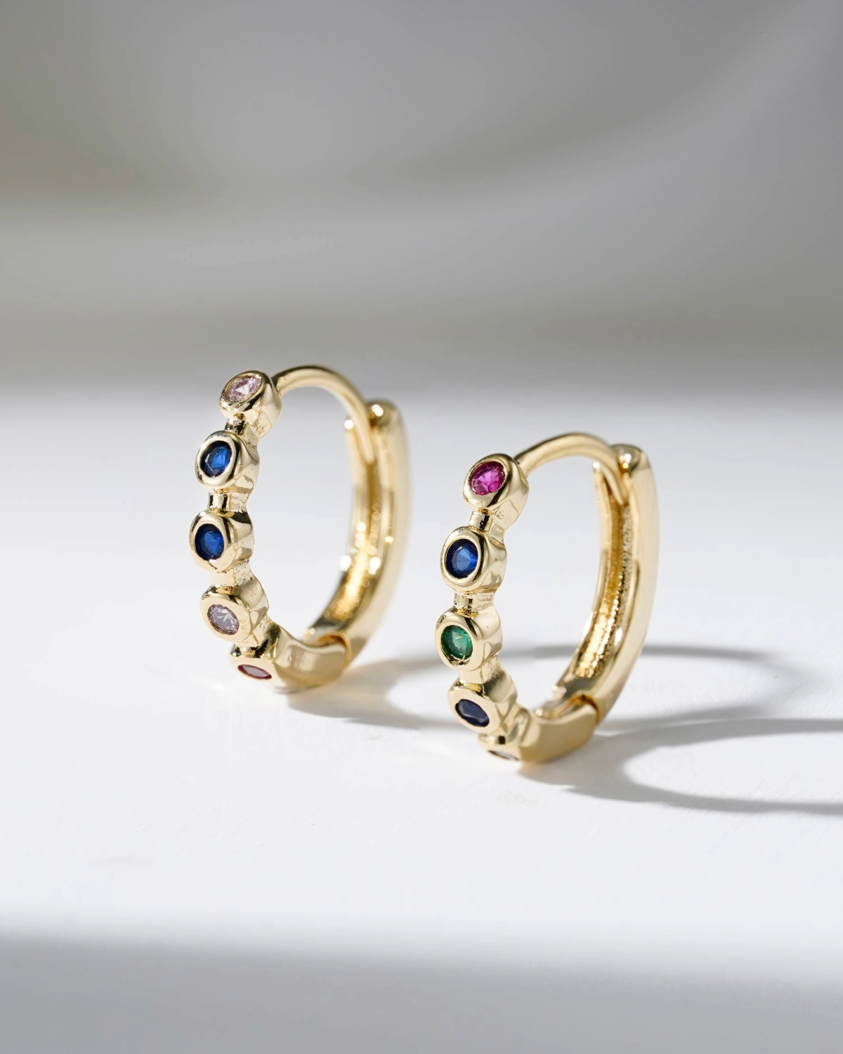 Lunar Rainbow Mini Hoop Earrings