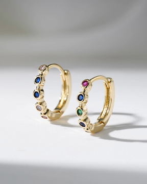 Lunar Rainbow Mini Hoop Earrings