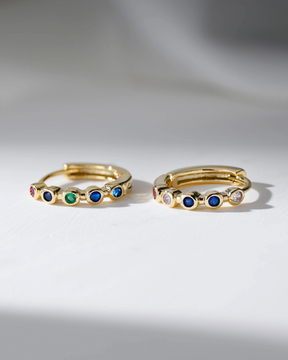 Lunar Rainbow Mini Hoop Earrings
