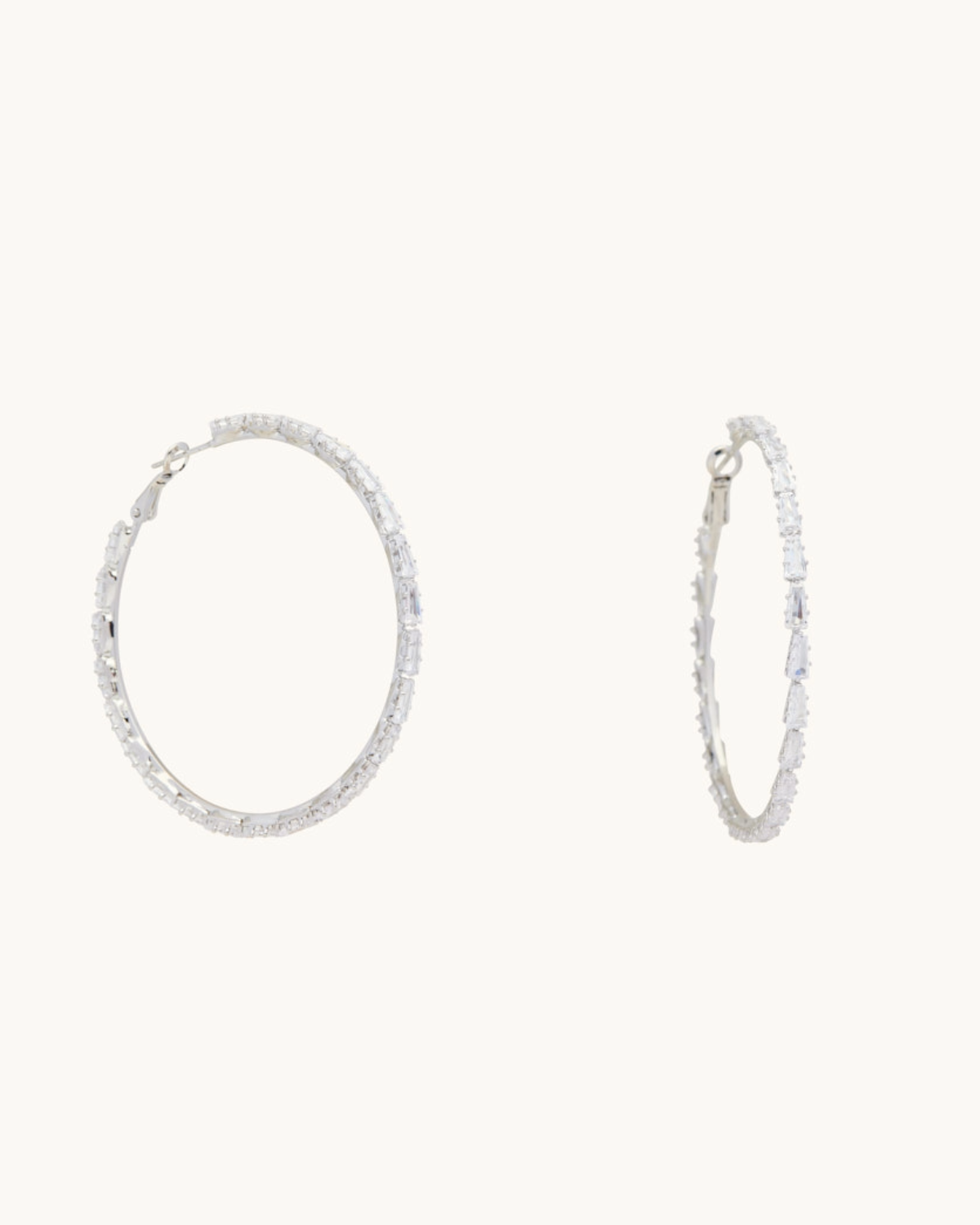 Amore Silver Hoop Earrings