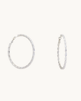 Amore Silver Hoop Earrings