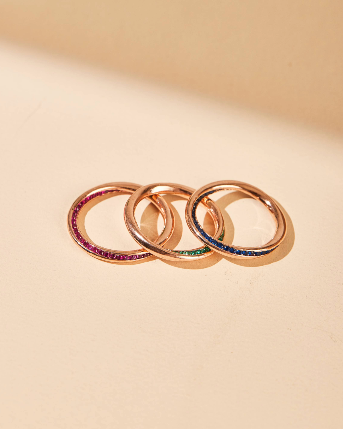 Creme Trio Ring Set