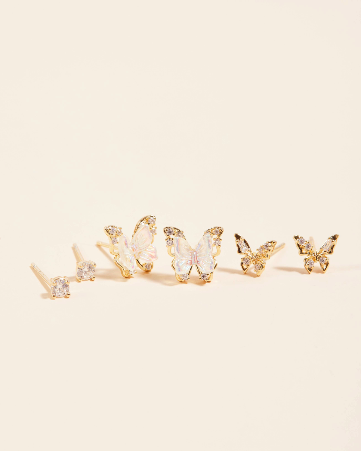 Chantilly Butterfly Earring Set