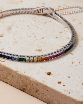 Rainbow Silver Bracelet