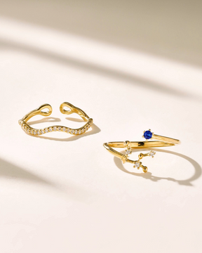 Infinity Zodiac Ring Set