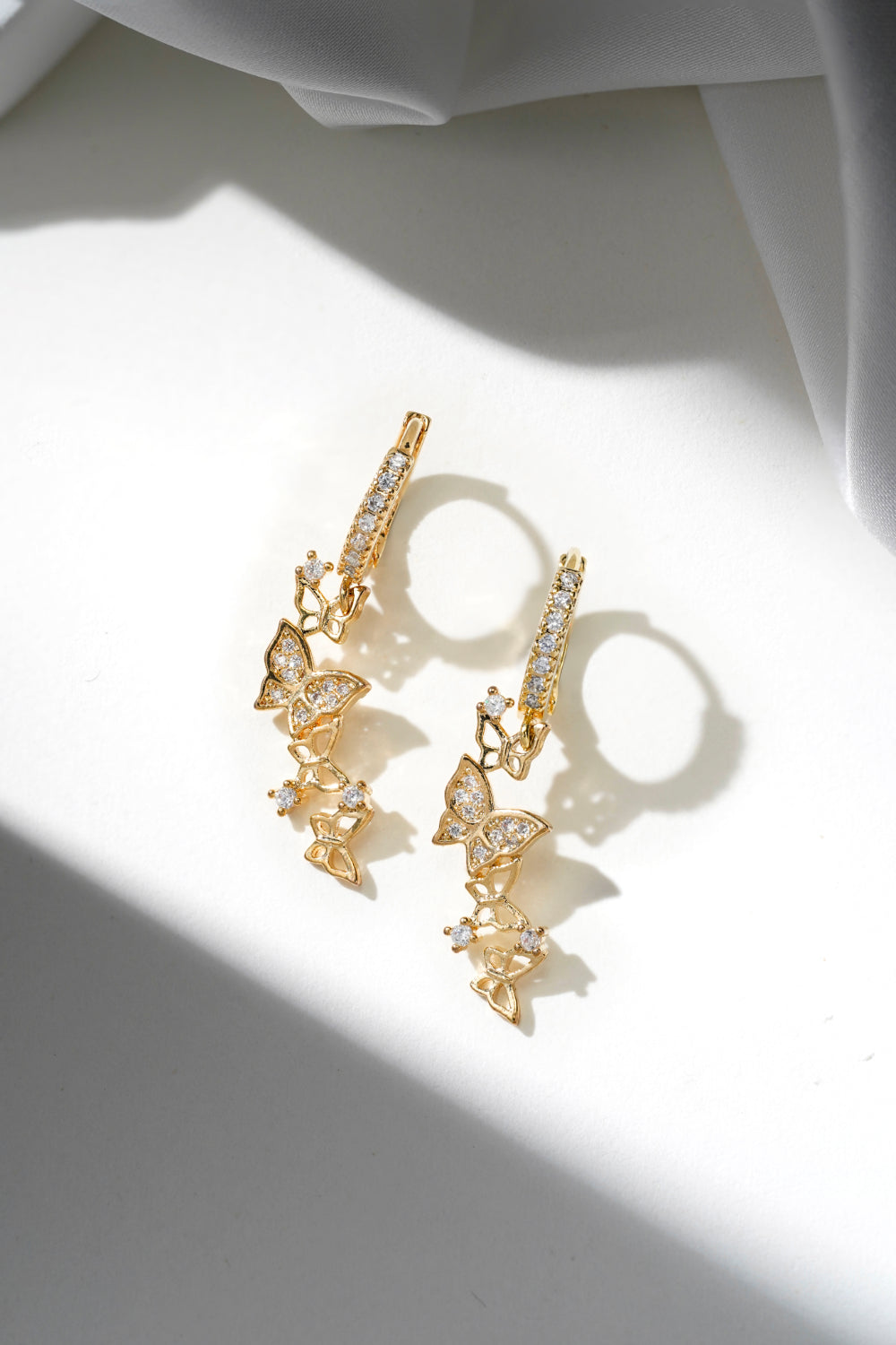 Beverely Butterfly Huggie Earrings