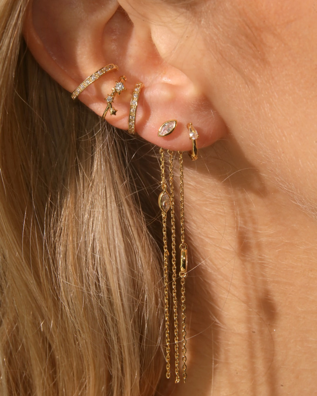 Sharlene Gold Earrings